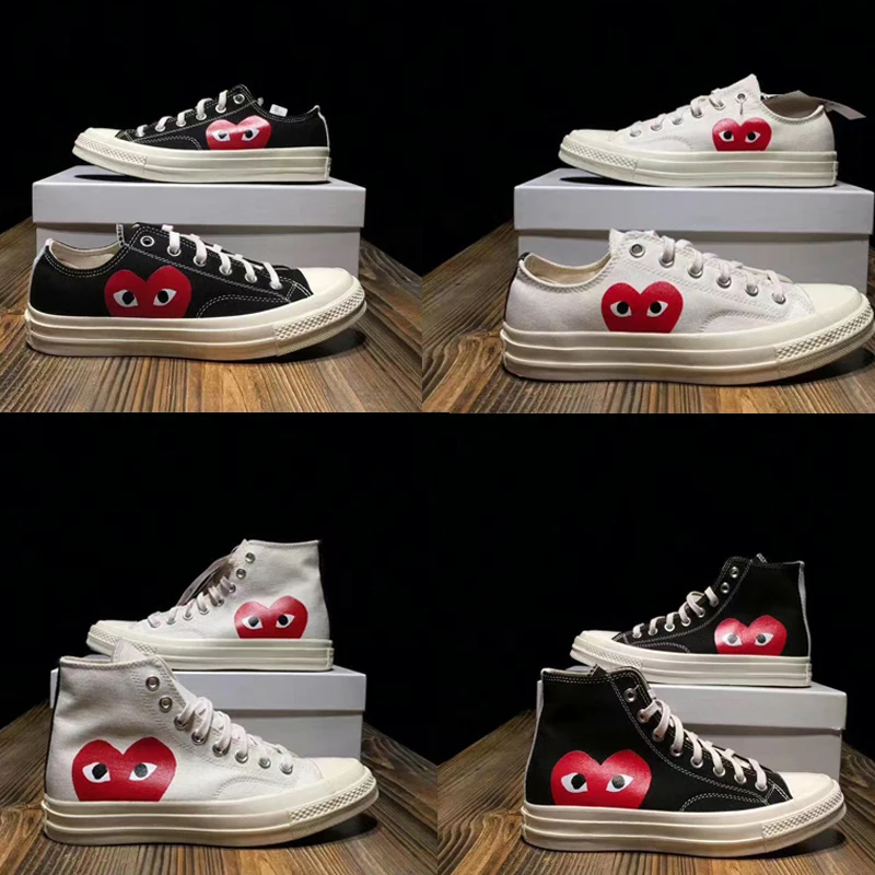 

2021 New 1970s Cdg Play Large Size Unisex Sneakers Men White Sneakers Ladies Brand Canvas Shoes High-quality Outdoor Men Shoes