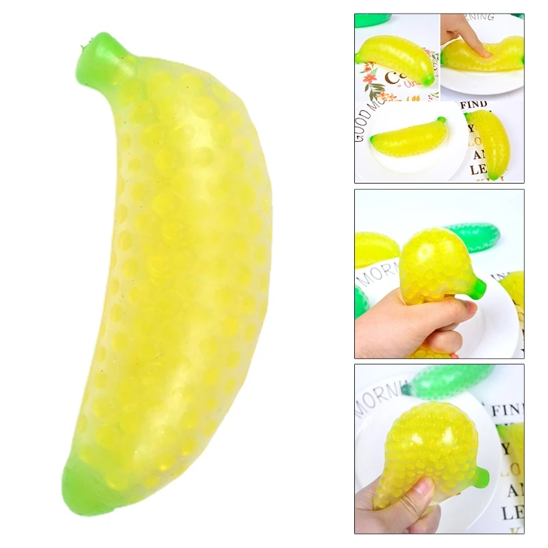 

Simulation Banana Fruit Shape Stress Squeeze Toy Kneading Decompression Soft J60B