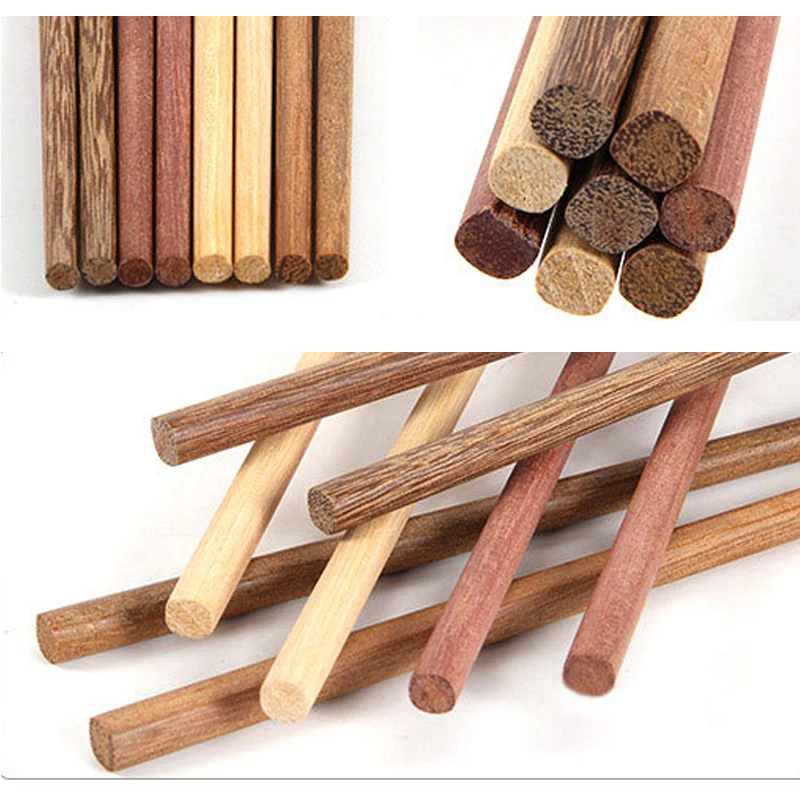 

Zollor 1 Pair No Paint Wood Lengthen Chopsticks Reusable Chopsticks Kitchen Tableware Chinese Non-slip Household Log Chopsticks