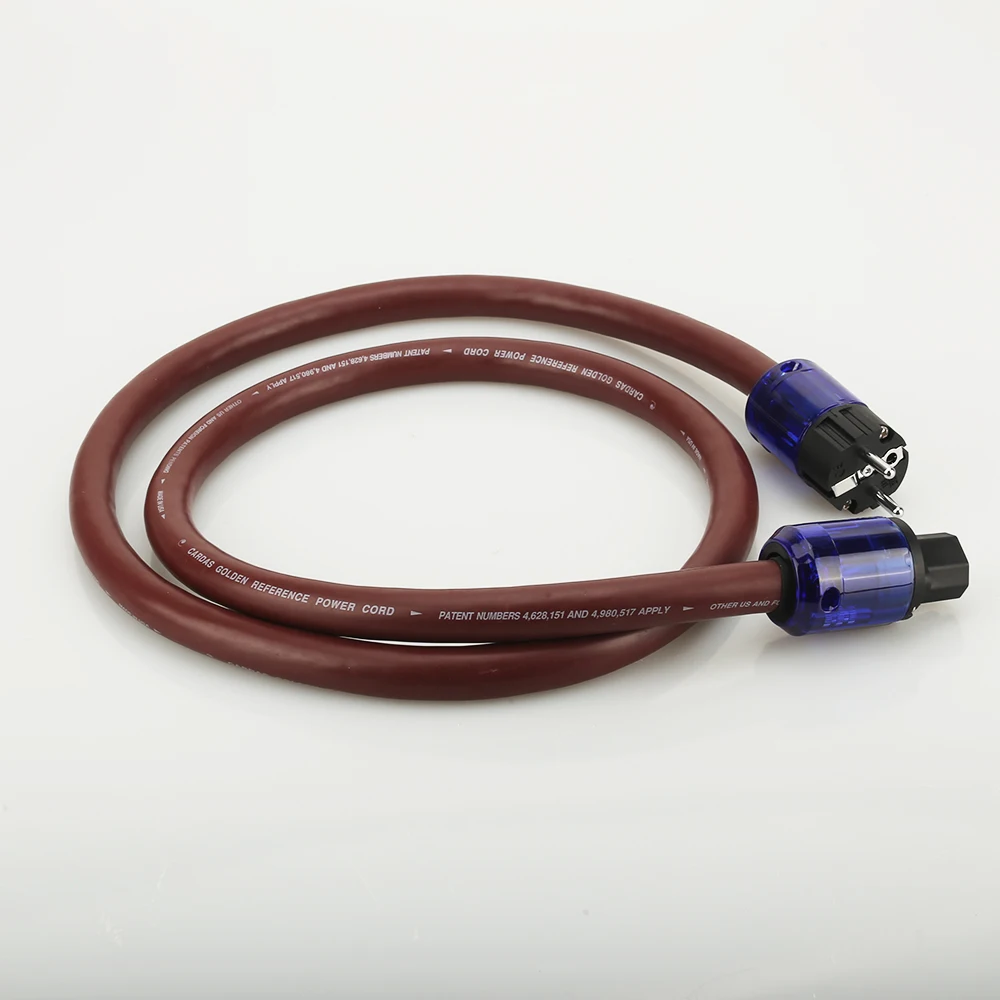 Кабель питания Hi Fi с вилкой Schuko для США и Европы Золотой кабель питания|power cord