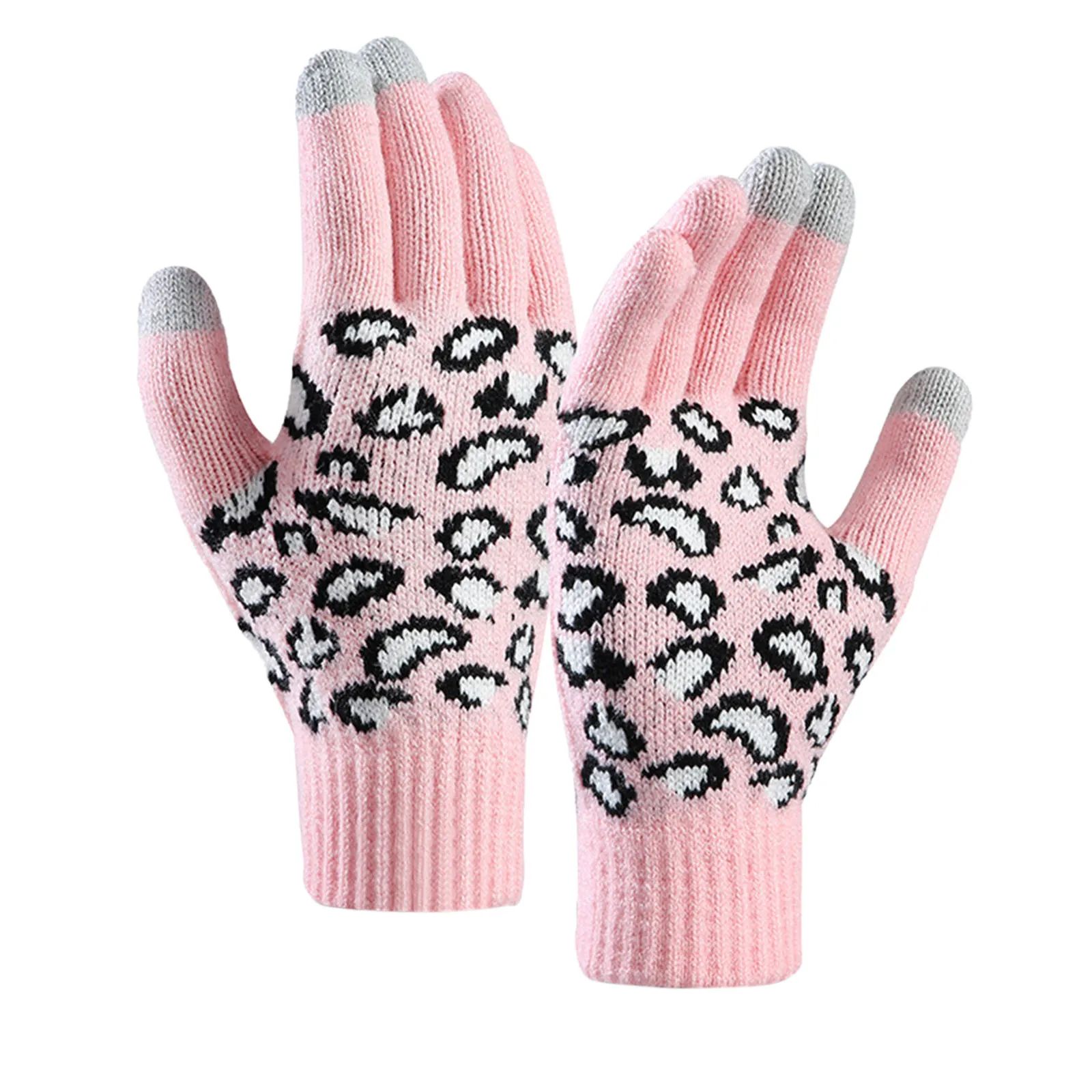 

Fashion Cashmere Women Winter Cashmere Cold Protection Double-layer Thickening Warm Touch Screen Knitted Cold-proof Glove