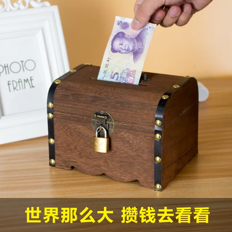 Креативная Запираемая копилка для денег большая винтажная детей и взрослых