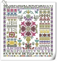 puzzle tulip garden letter 67 69 cross stitch set diy kit embroidery needlework craft packages cotton fabric floss