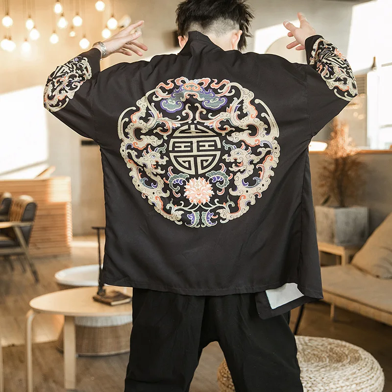 Женское кимоно 3XL кардиган Мужская японская юката с Оби Традиционная