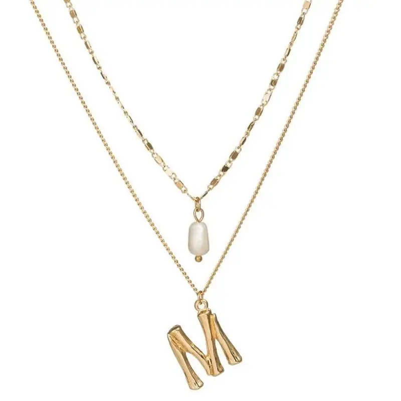 Двухслойная оболочка и жемчужное ожерелье с подвеской из натурального золота