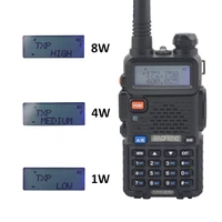 baofeng uv 5r 8w dual band walkie talkie vhf uhf portable fm two way radio with free earpiece
