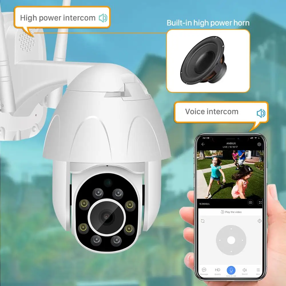 Ip-камера 1080P WiFi 2MP Беспроводная PTZ скоростная купольная камера видеонаблюдения IR Onvif камера наружного видеонаблюдения Водонепроницаемая камера YCC365 App