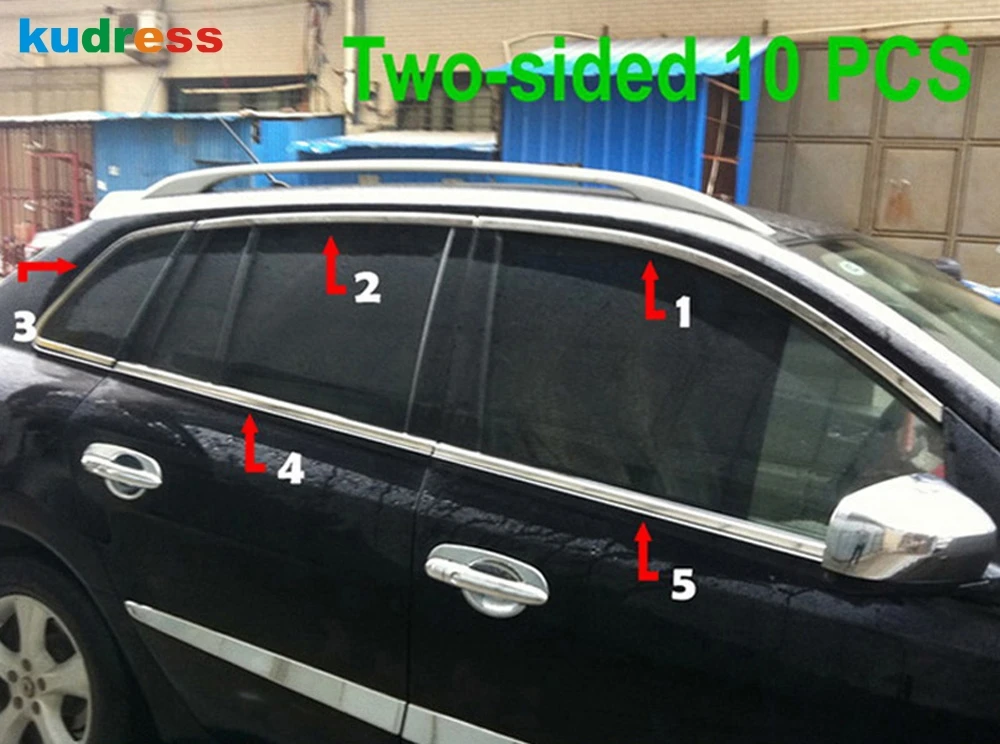 10 шт. накладки на пороги из нержавеющей стали для Renault Koleos 2008 2009 2010 2011 2012|window sill|window