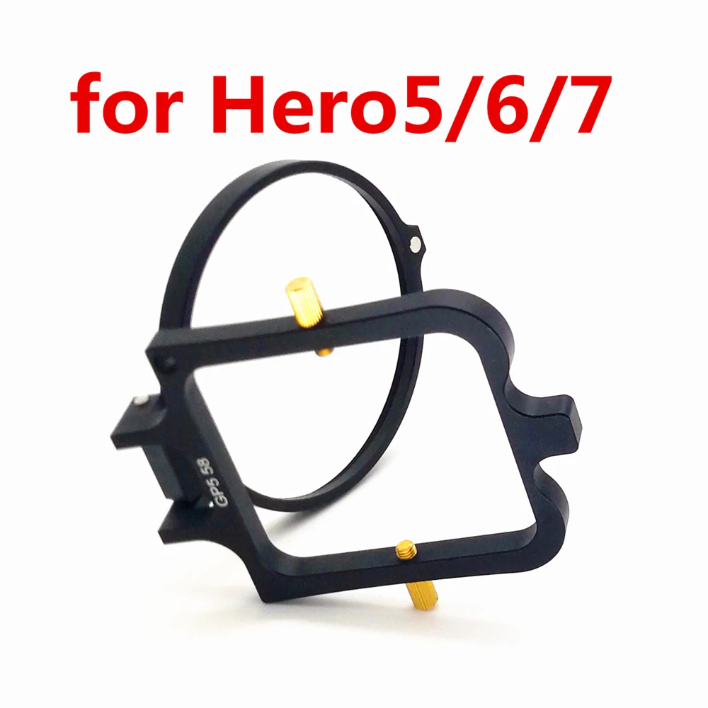 Фильтр объектива с откидной крышкой 58 мм чехол-адаптер для GoPro Hero 5 6 7 8 9 10 Black Hero5