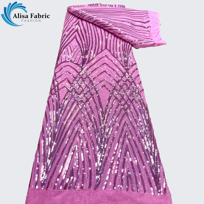 

Bridal Material African Net Lace Fabric 5 Yards Embroidery French Tulle Lace Fabric Nigerian Lace For Wedding Party Sew