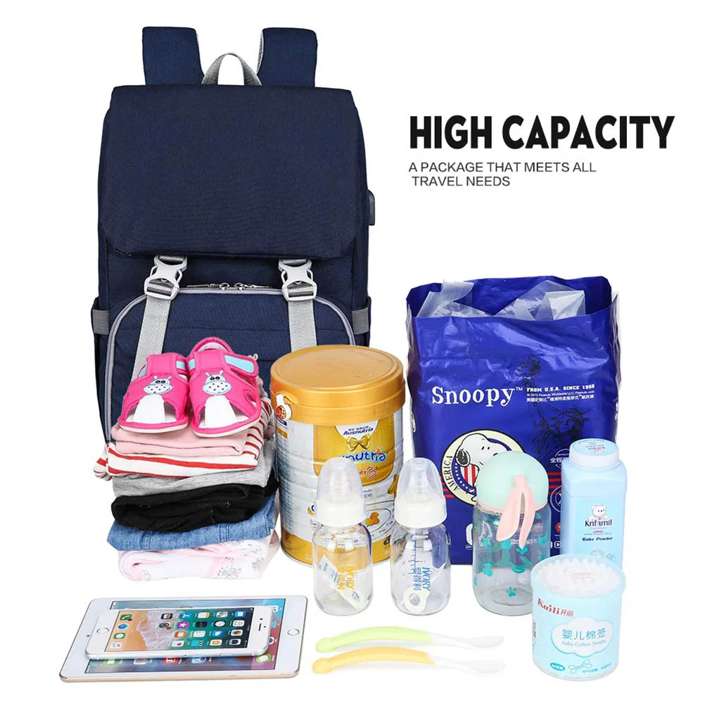 Вместительный рюкзак для подгузников дорожный дизайнерский ранец с пеленальной