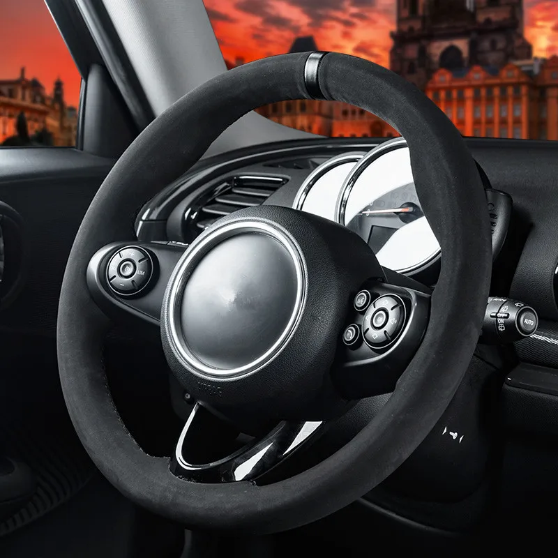 Чехол рулевого колеса автомобиля из натуральной кожи для BMW Mini Cooper Clubman F54 F55 F56 F57