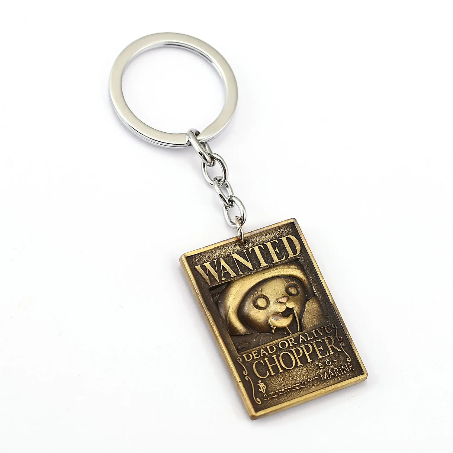 

Anime Luffy Metal Tag Keychain Creative Popular Metal Figure Keyring Role Play Couples Women Man Key Chain Bag Car Accessories