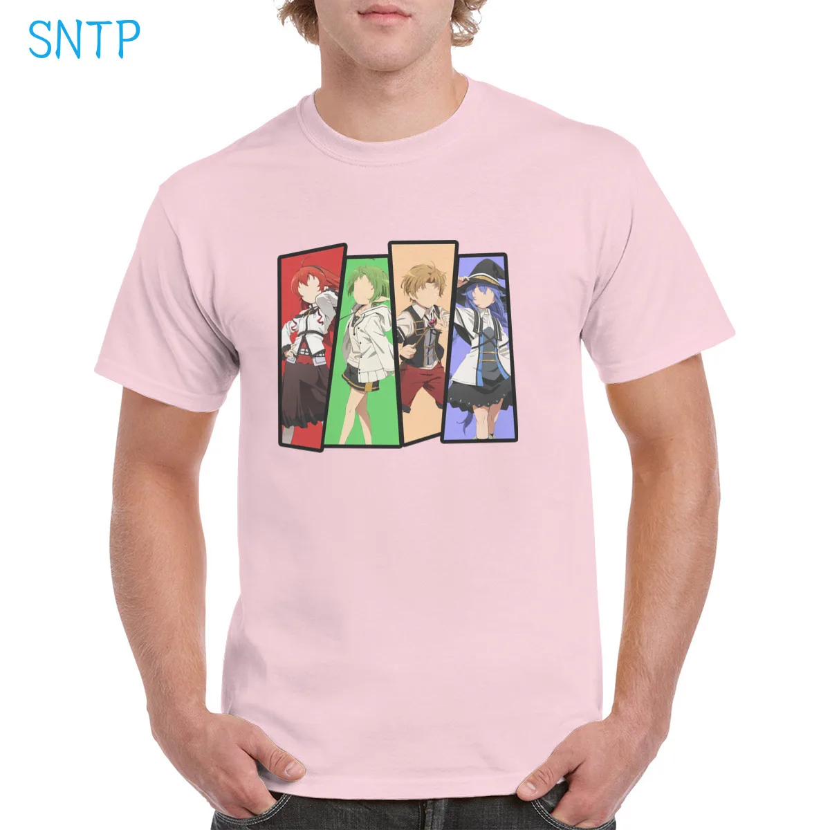 

Mushoku Tensei Anime character t shirt Unisex Harajuku Jobless Reincarnation Anime Tops Casual graphics 100% Cotton T-shirt