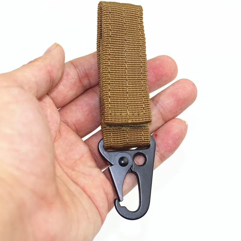

Molle attach belt clip webbing backpack strap Quickdraw clasp outdoor Carabiner camp water bottle hanger tactical holder hook