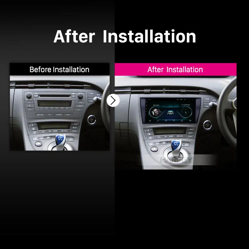 Автомагнитола Harfey 9 дюймов Android 8 1 для 2009 2010 Toyota Prius RHD с сенсорным HD экраном GPS