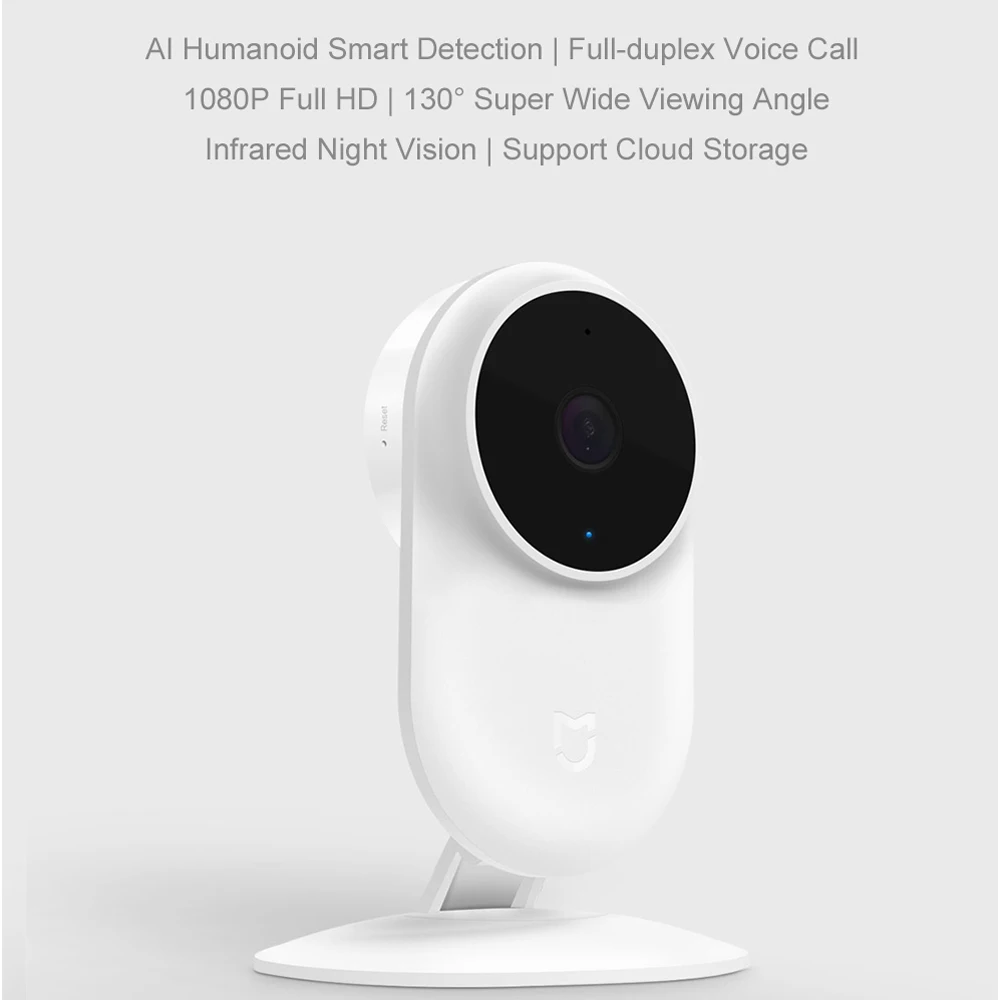 Оригинальная Xiaomi mi jia 1080P умная ip-веб-камера 130 градусов 2,4 г Wi-Fi 10 м инфракрасное ночное видение+ NAS mi c динамик mi Home Cam