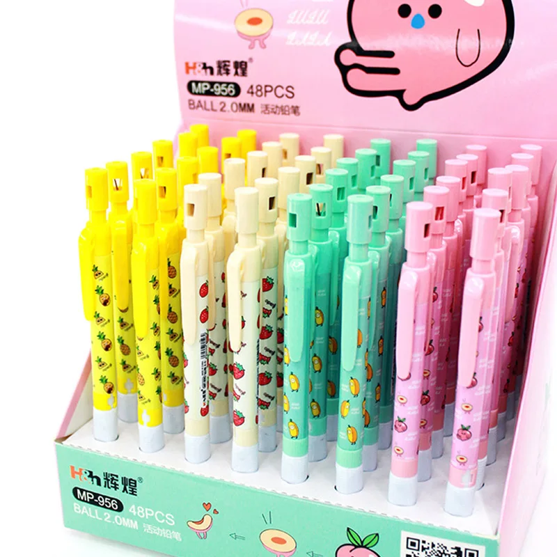 1Pc 2.0mm Cute Fruit Mechanical Pencil Kawaii Cartoon Automatic Pencils For Kids Gifts School Office Drawing Supplies Stationery |
