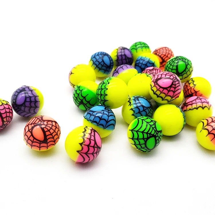 10 шт. 30 мм Паук принт сплошной цвет высокий прыгающий игрушечный мяч детский