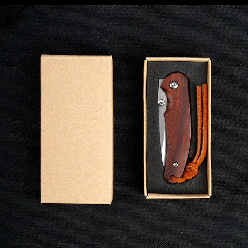 

Ball bearing Folding knife 9Cr14mov Blade tactical pocket survival knives flipper wood handle hunting kitchen fishing EDC tools