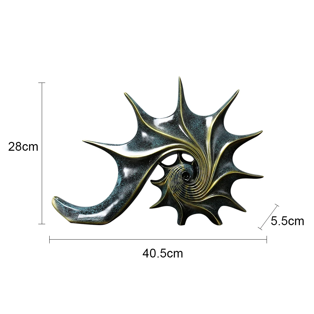 Абстрактная полимерная скульптура декоративная статуэтка Золотая Статуэтка для
