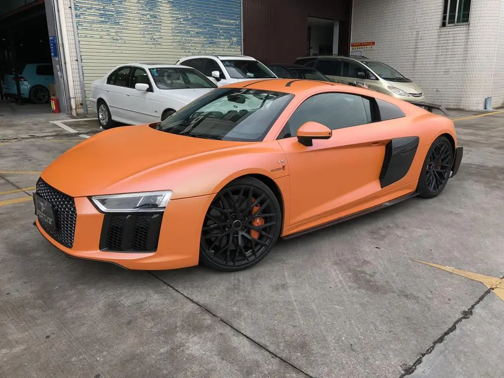 Для Audi R8 автомобиля боковые юбки расширение губы Углеродного Волокна кузова наборы