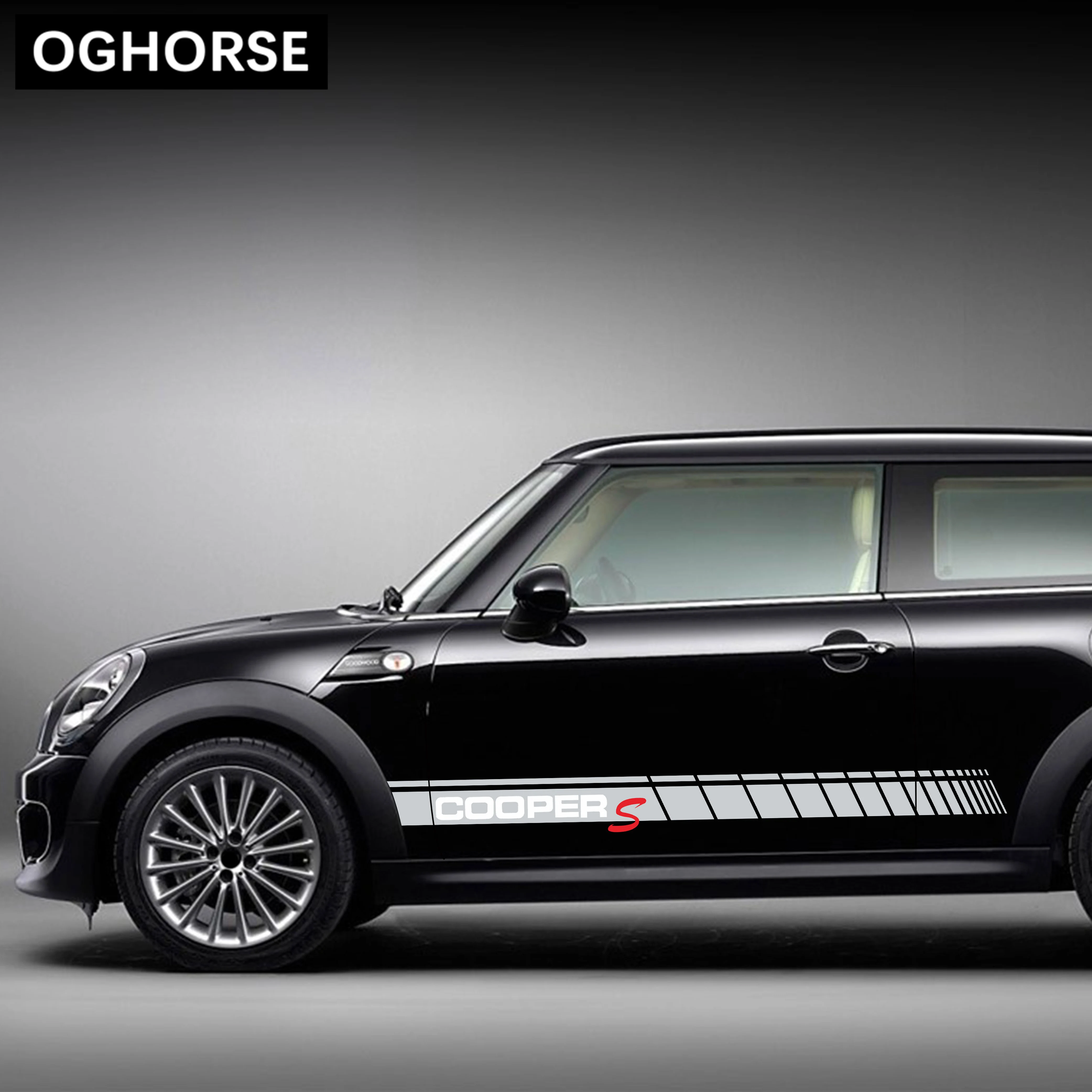 Автомобиль Стайлинг двери боковые стеллажи полосы наклейка кузова для MINI Cooper S R50