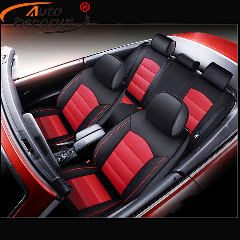 AutoDecorun 13 шт./компл. перфорированные чехлы из воловьей кожи для Jaguar XJ