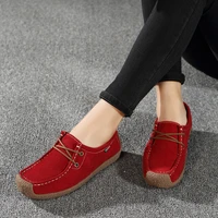 mother shoes womens single shoes snail shoes european and american square lace up casual flat bottomed peas shoes a0 22