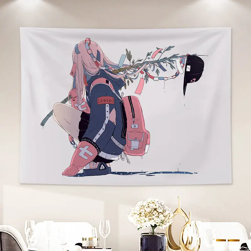 

Kawaii Room Decoration Tapestry Female Student Tapestry Wall Covering Anime Wall Carpet Wall Hanging Boho Wall Decor Tapestry
