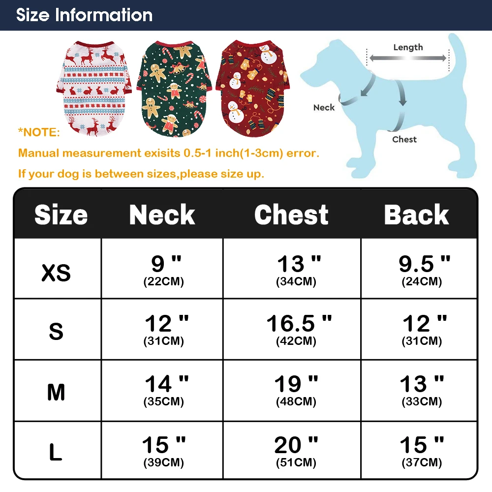 Милая футболка для щенков Рождественская одежда собаки мягкая хлопковая