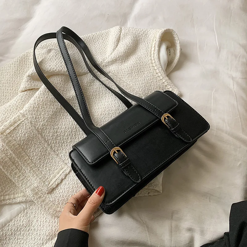 

Women's Bag Vintage Leather Shoulder Bags For Women 2021 Summer Fashion Satchels Top Handle Bags Yellow Luxury Designer Handbag