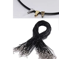 10pcslot 1 8mm matt real leather handmade beading adjustable braided rope necklaces pendant findings lobster clasp string cord