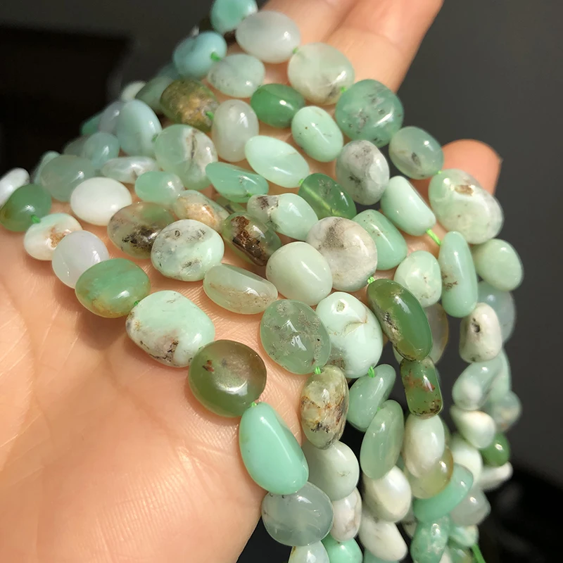 Нестандартные натуральные австралийские зеленые нефритовые бусины свободные