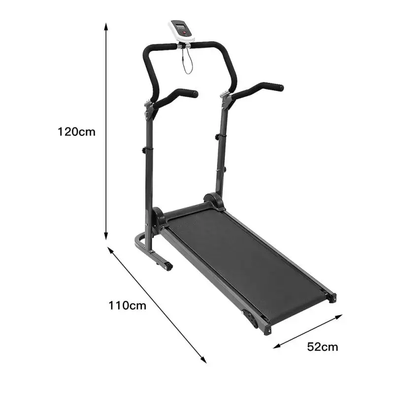 

Black Treadmills Can Be Raised And Lowered With Handrail Walking Machine Large Fitness Equipment Home Cardio Workout HWC