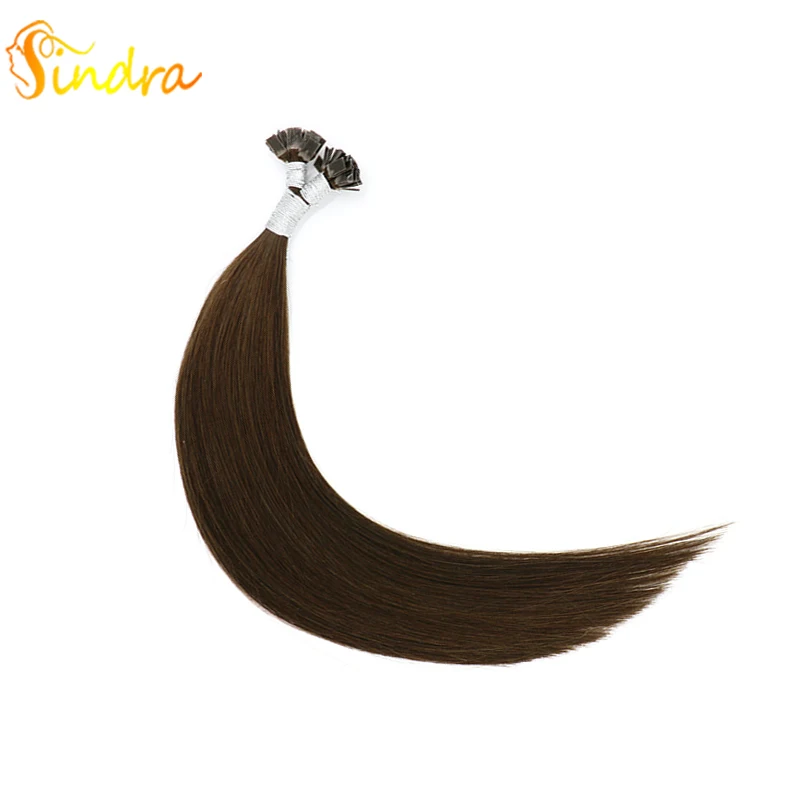 Sindra 14 " 24" Наращивание волос 1 г/шт. 50g 100 г/упак. Remy плоский наконечник прямой