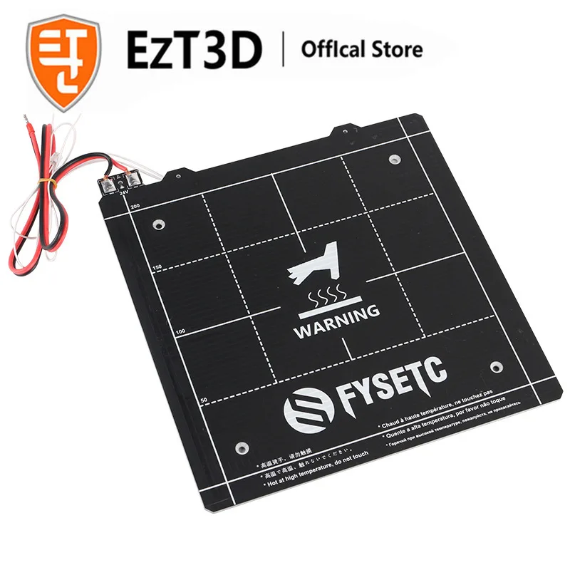 

EZT3D For Ender 33D Printer Partsifor 235 * 235mm 24V Magnetic Hot Bed + Black Powder Pei Steel Plate