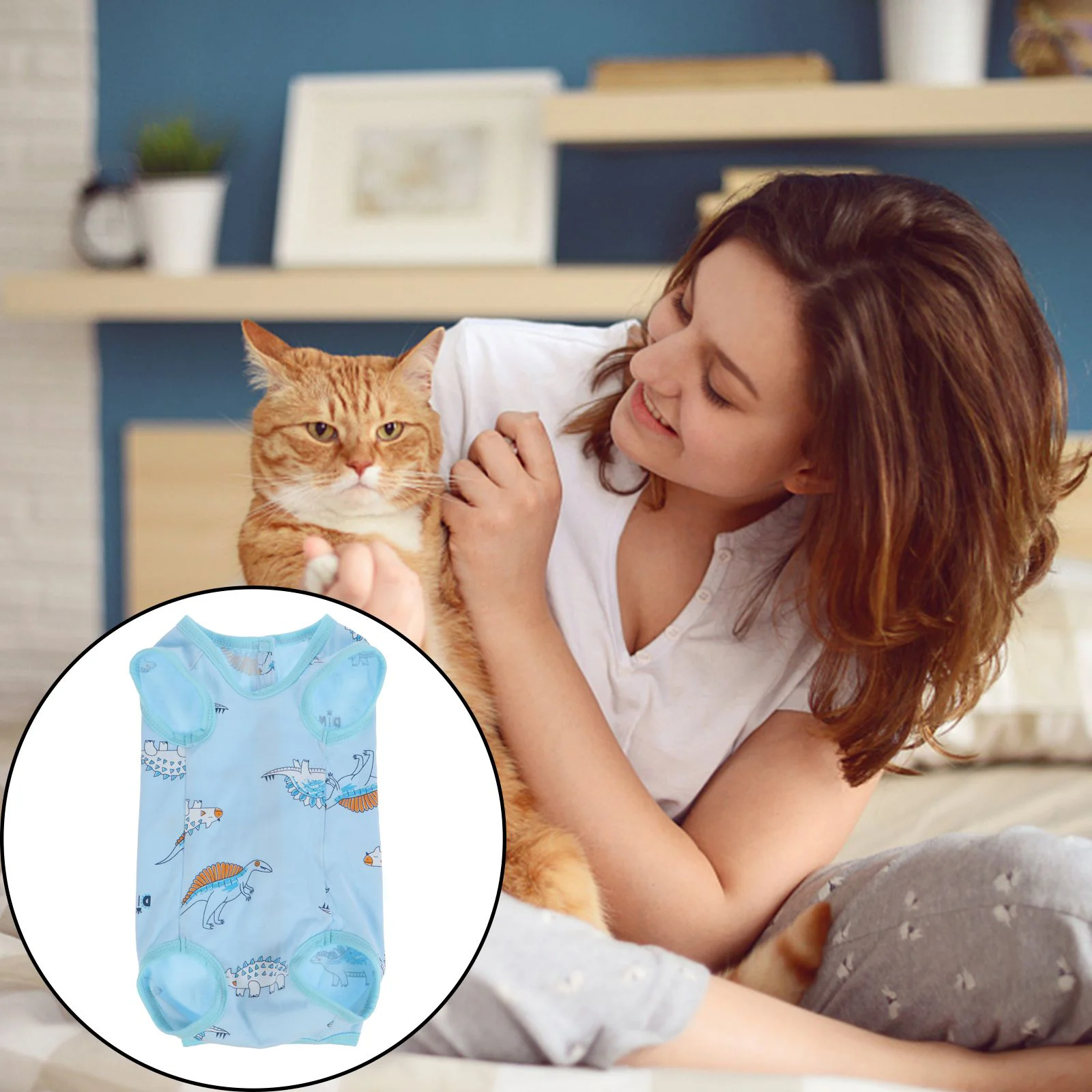 

Cat Breathable Weaning Suit Anti-licking Four-legged Surgery Recovery Clothes