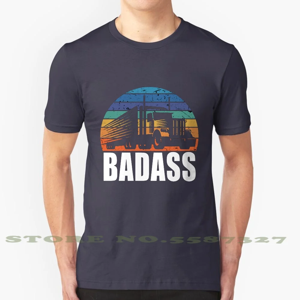 Футболка для водителя грузовика Badass из 100% чистого хлопка тракер автомобильный