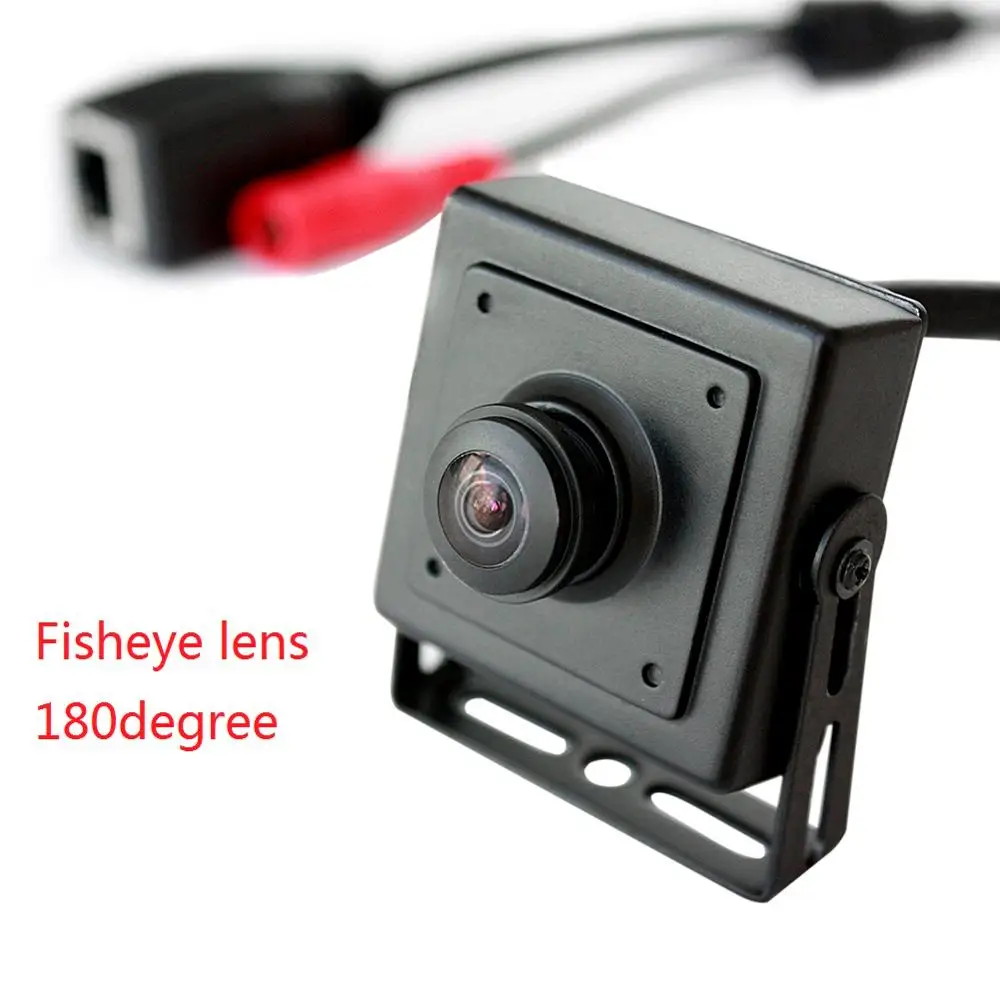 ELP 1280X720p 1,0 мегапикселя Onvif H.264 сети распознавания лица IP мини-камера для ATM машины - Цвет: Fisheye 180D lens
