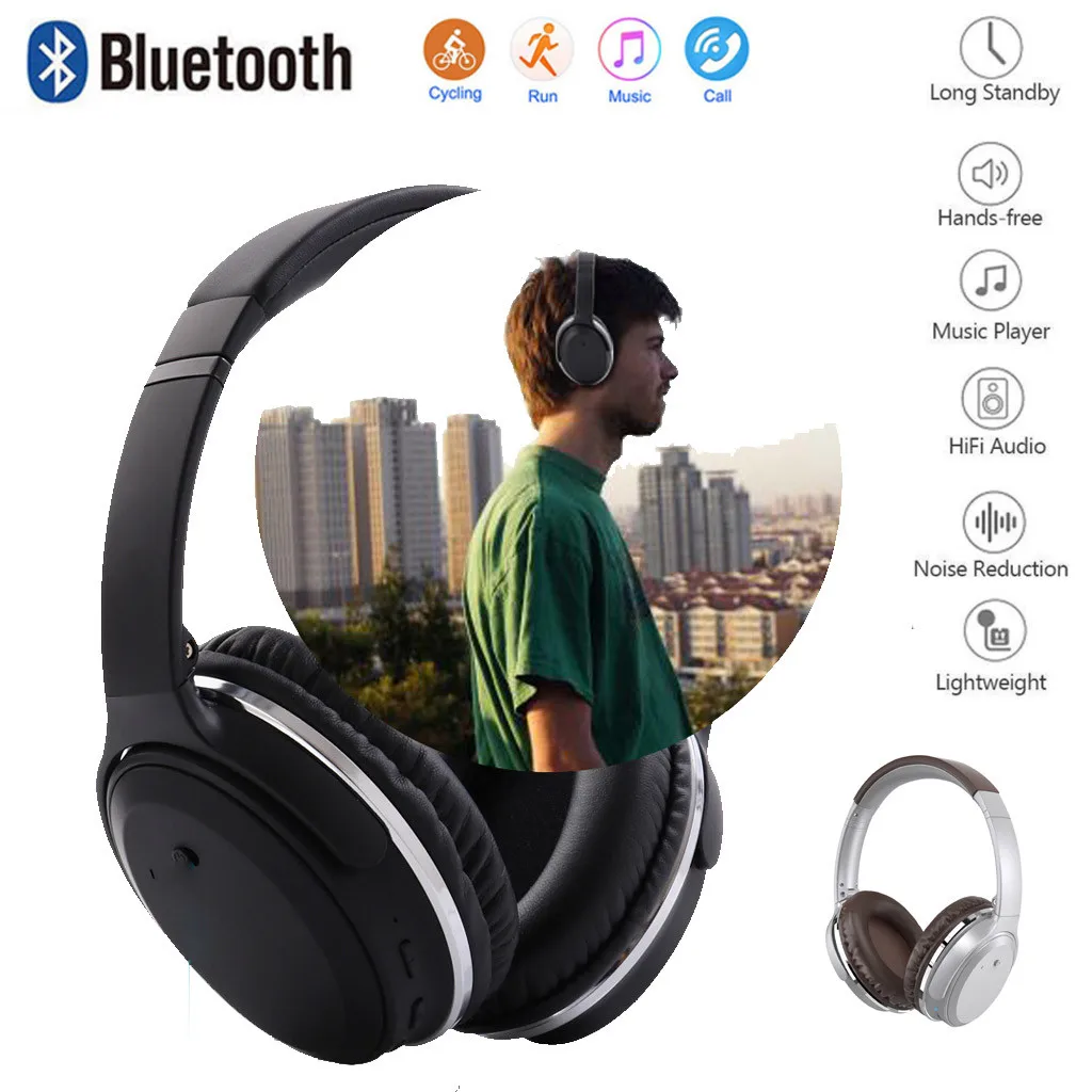 Mosunx QC65 портативный Bluetooth беспроводные наушники Стерео шумоподавление Hi Fi бас с
