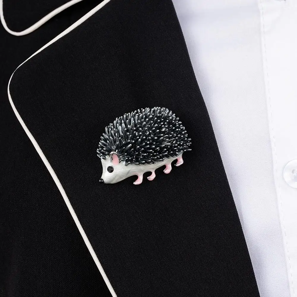 

Flyunhan New High-end Personality Cartoon Dripping Little Hedgehog Animal Brooch Pin Ms. Clothes Decoration