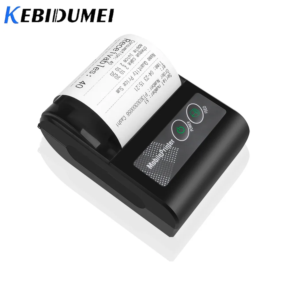Миниатюрный Bluetooth-принтер Kebidumei термопринтер карманный портативный билет