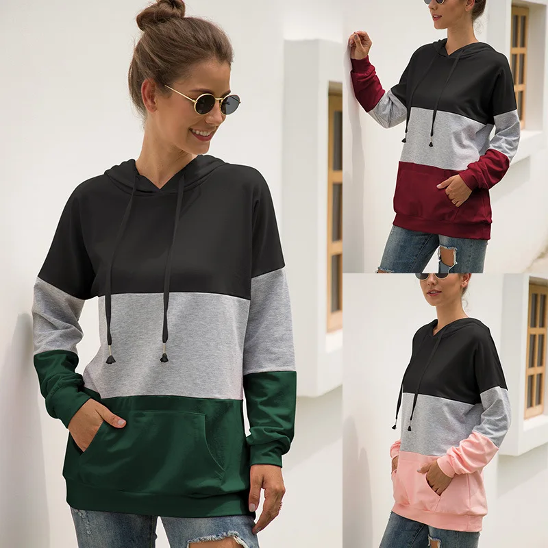 2019 осенние популярные женские толстовки с длинным рукавом Свободная уличная