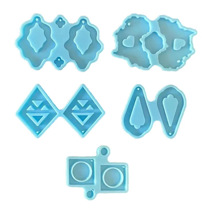 

Shiny Geometric Shape Mould Silicone Epoxy Resin Molds for Earrings Making T21F