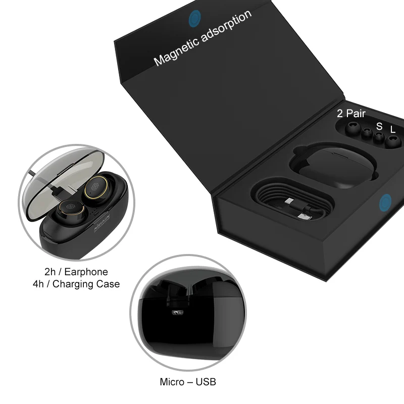 

NILLKIN TWS Blutooth 5.0 Earphone with Charging Case Microphone Handsfree Earbuds Wireless Earphone