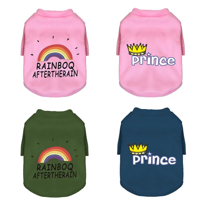 

Dog Cats Sweater Crown&Princess Print Pet Puppy Coat Jacket Autumn/Winter Clothes Apparel For Dogs Cats