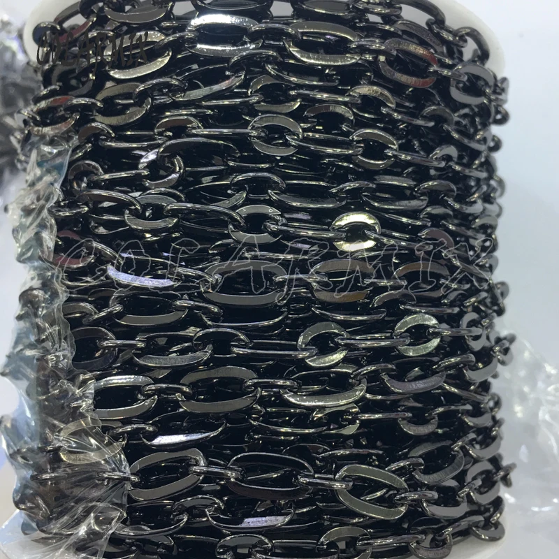 Длинная звеньевая цепочка 5 метров ожерелье из звеньев открытая изготовление