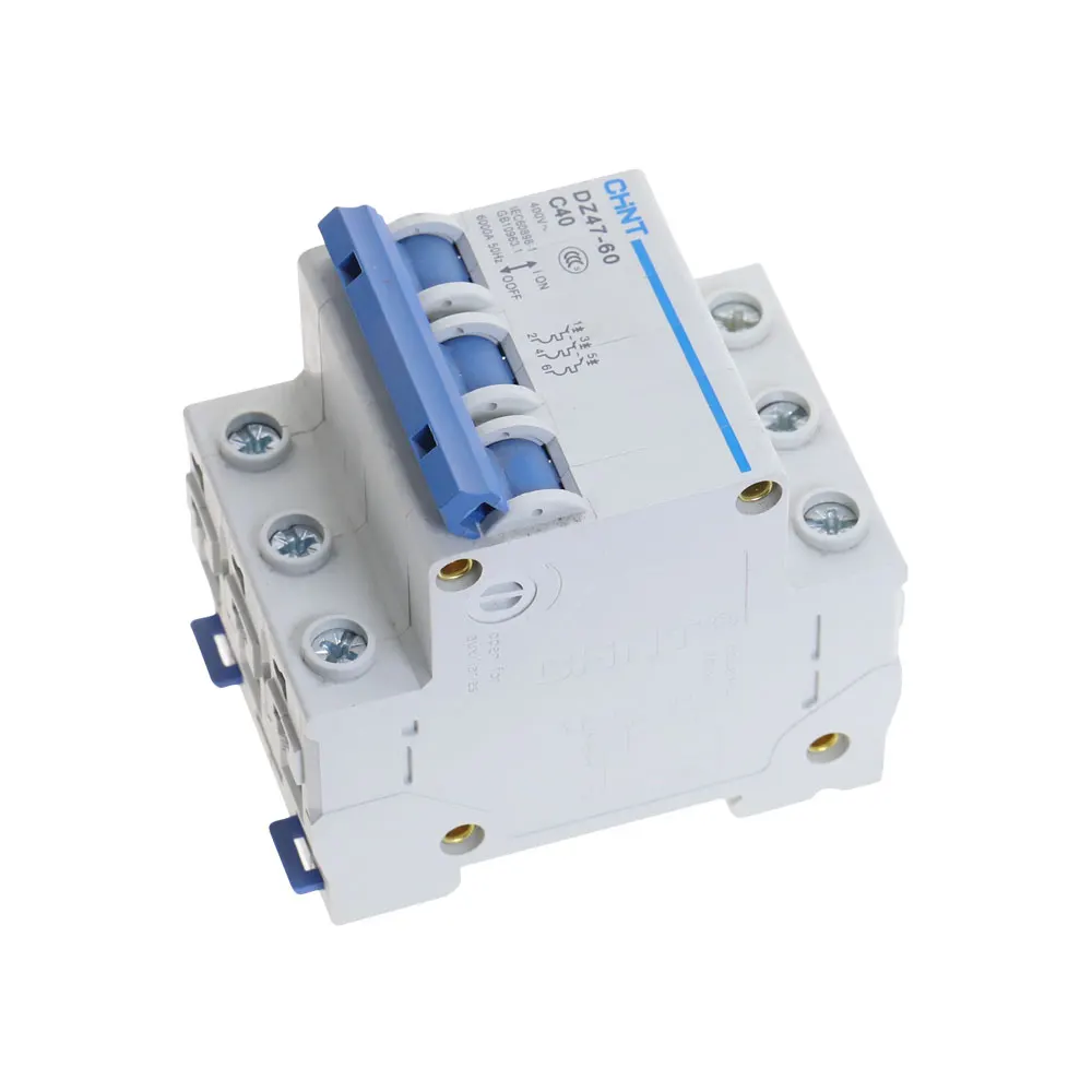 CHNT MCB мини бытовой автоматический выключатель типа C DZ47-60 3 Pole 4Amp 400V