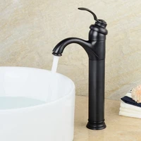 black oil rubbed bronze antique brass bathroom vessel sink basin mixer tap faucet one hole single handle mnf227